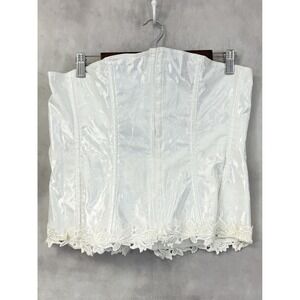 Vintage Empire Intimates‎ Corset Top Women 44 Floral Jacquard Regency Coquette